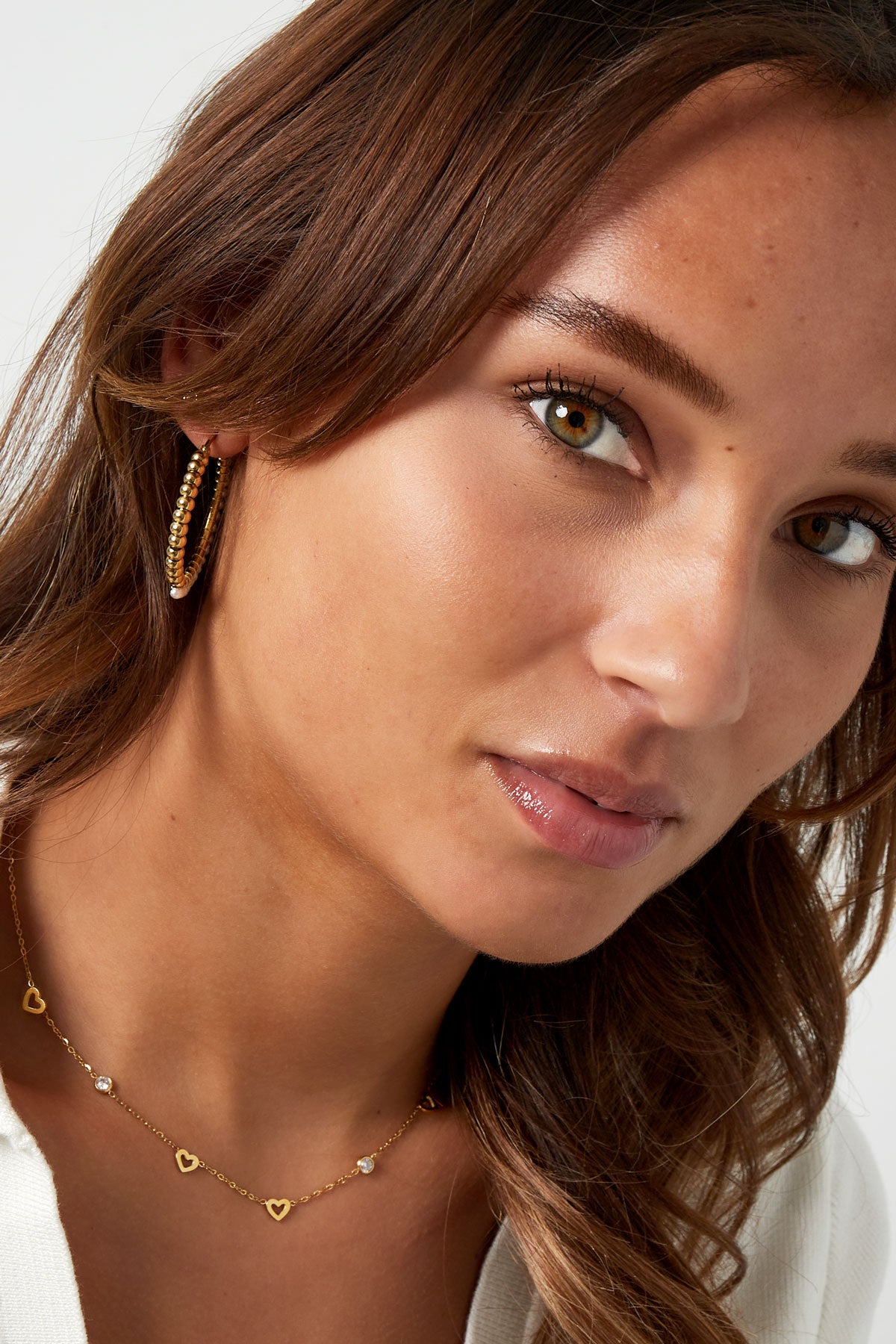 Rhinestones with hearts necklace