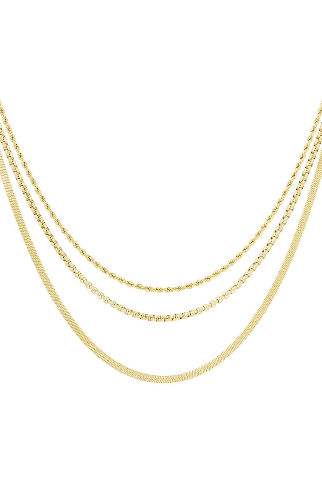 Basic three layer necklace