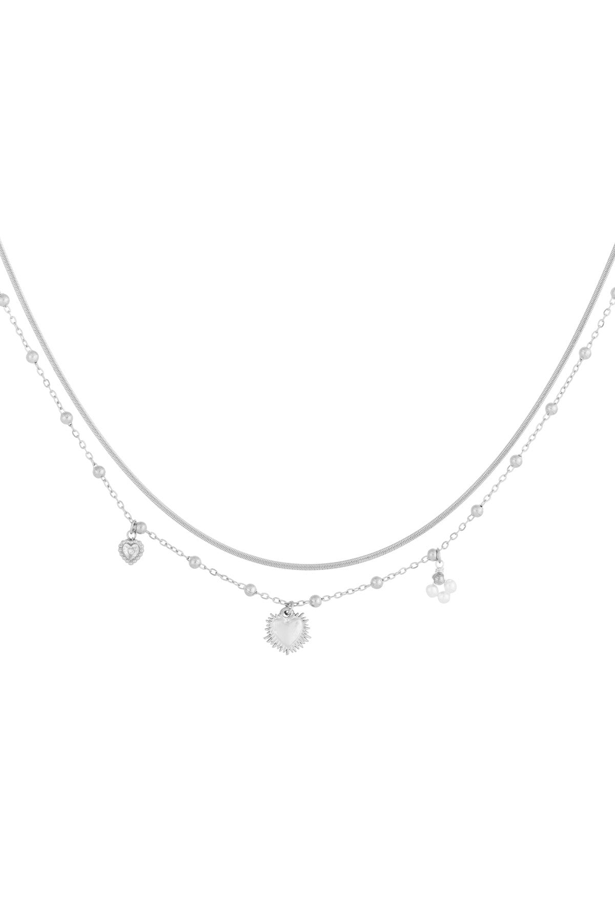 Double necklace with smiley