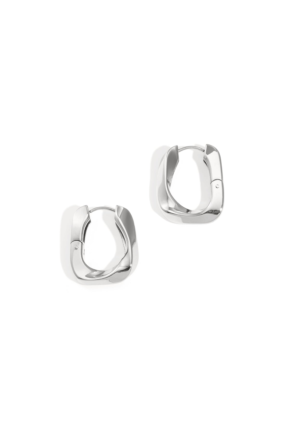 Rectangular hoop earrings