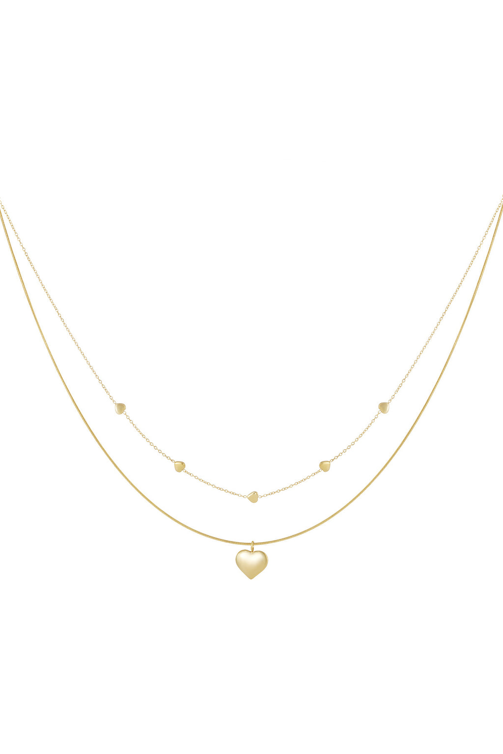 Double heart necklace