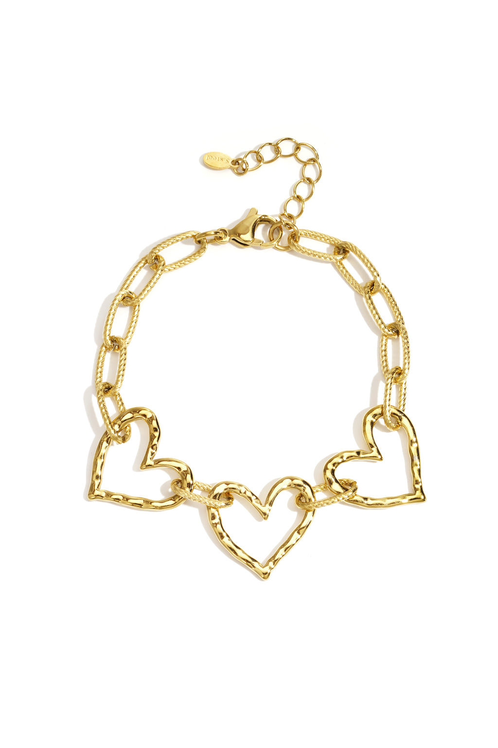 Three open hearts bracelet