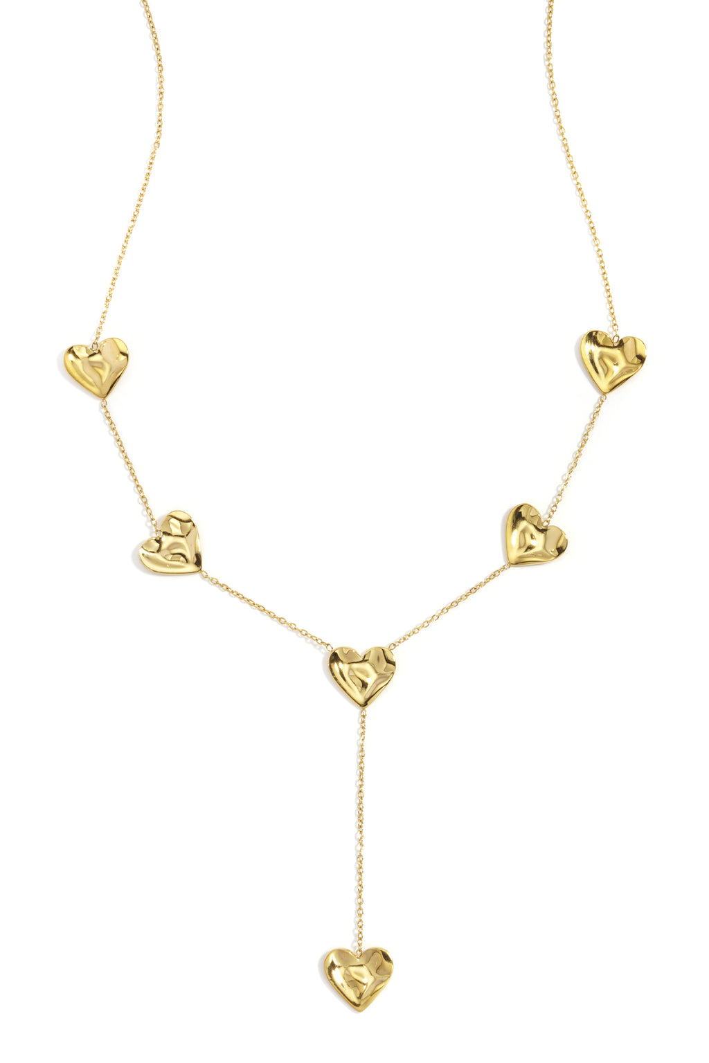 Y-Necklace with hearts