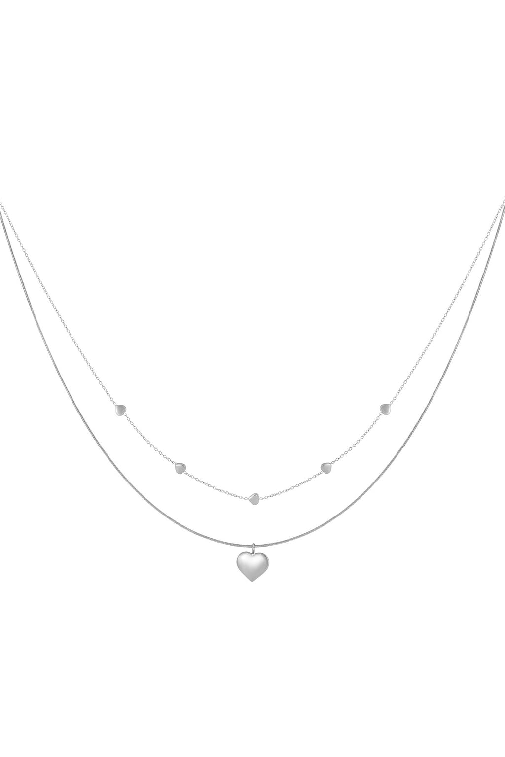 Double heart necklace
