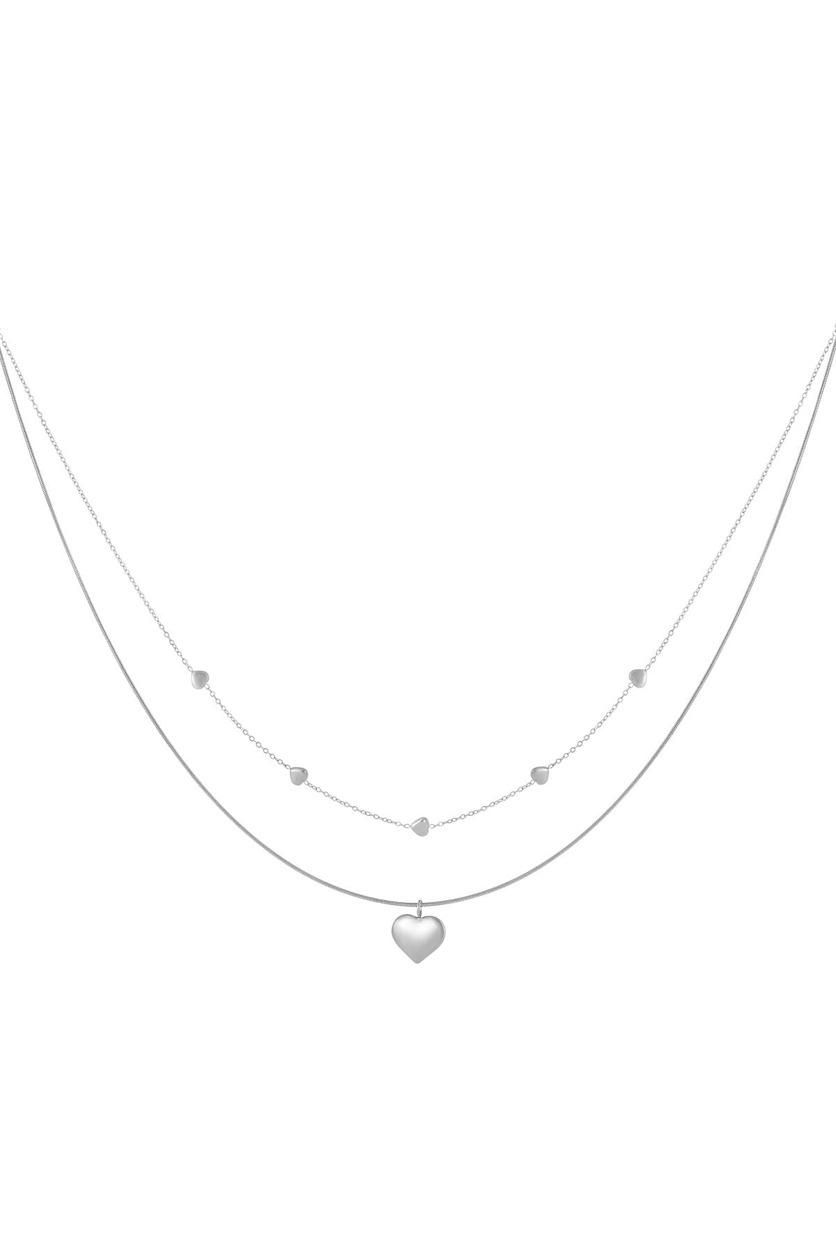 Double heart necklace